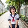 セーラー服美少女との帰り道 2枚目