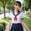 セーラー服美少女との帰り道 5枚目