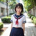 セーラー服美少女との帰り道 3枚目