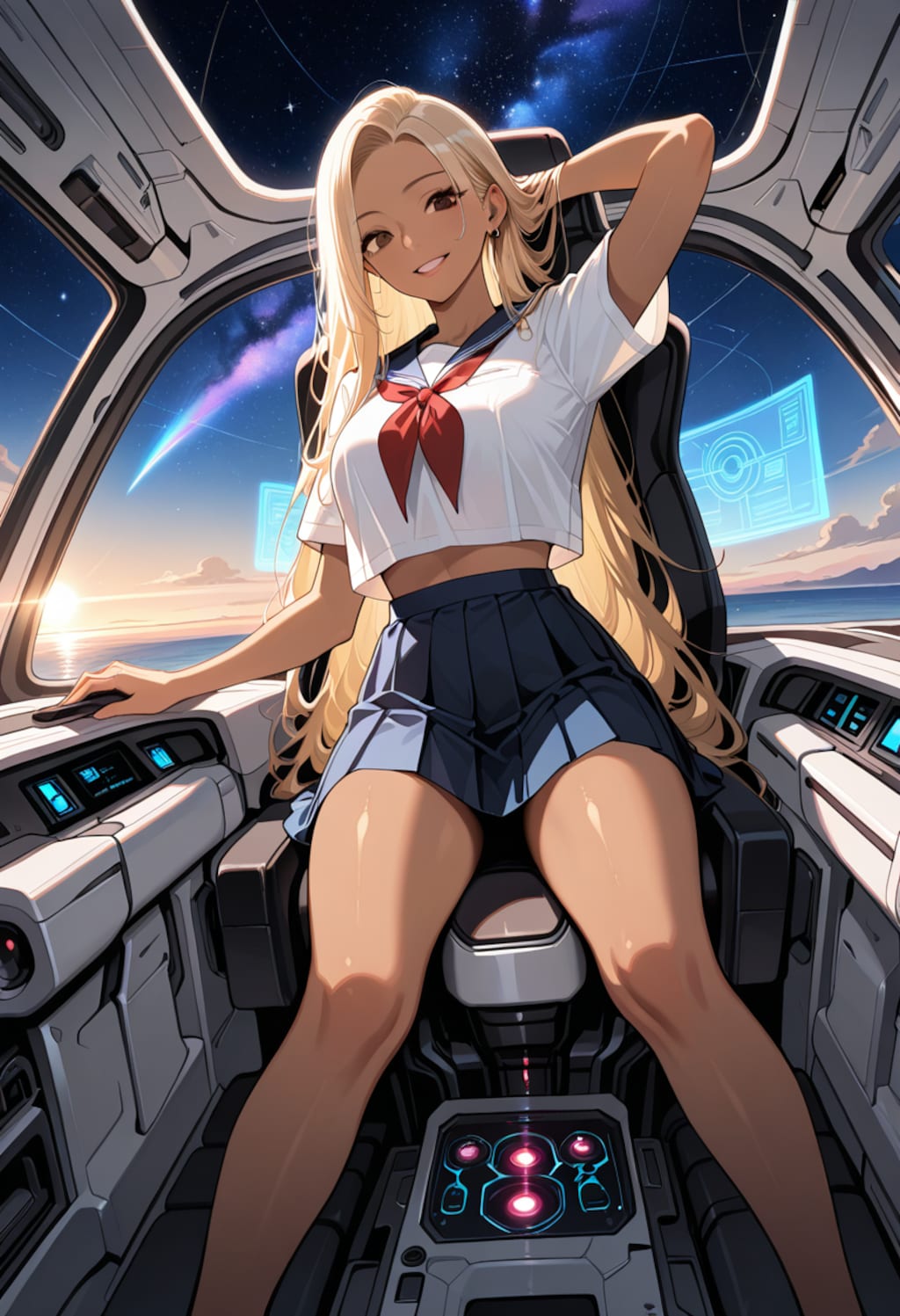 宇宙の果てでも、このスカートは短いまま