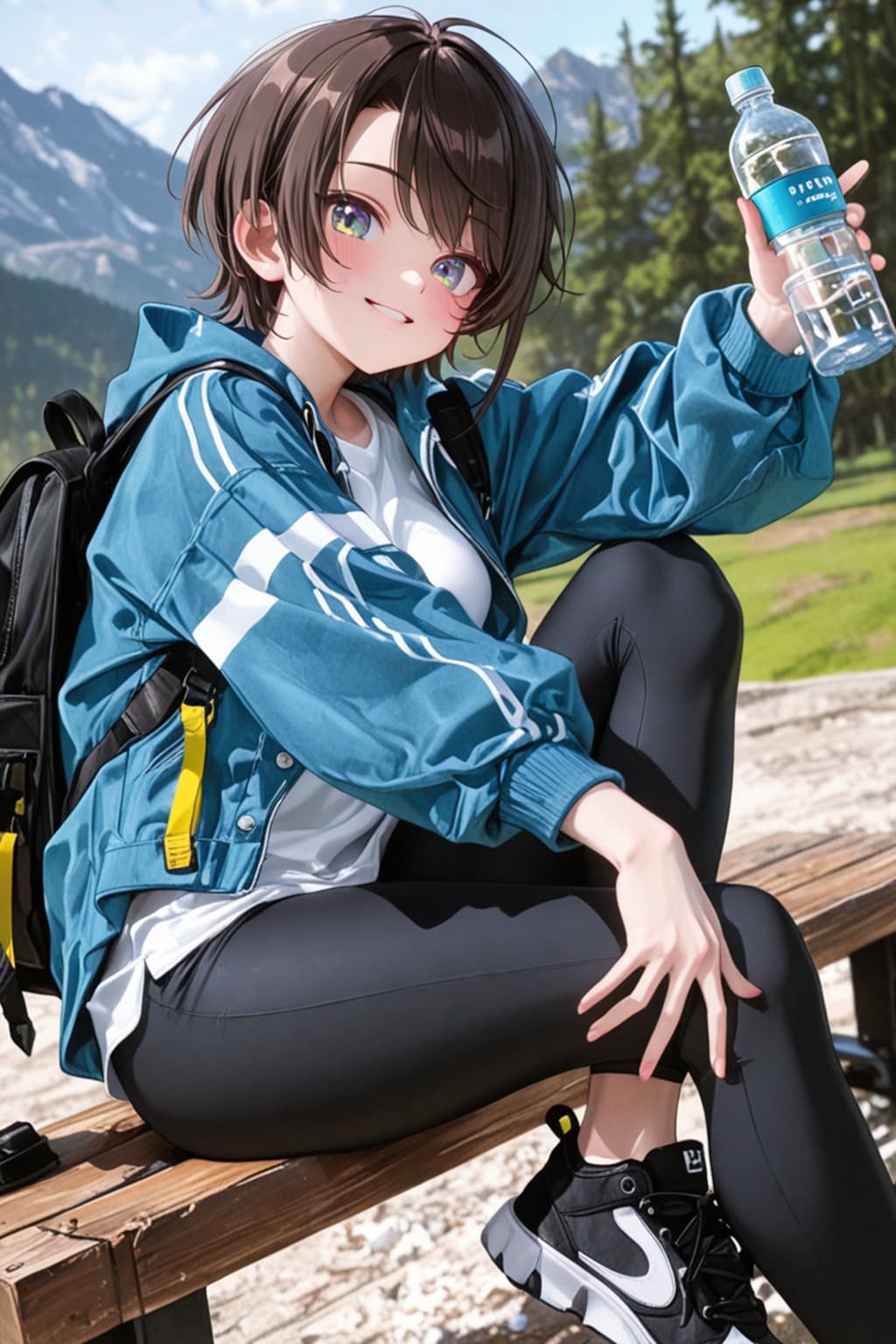 スバちゃんでハイキングコーデ