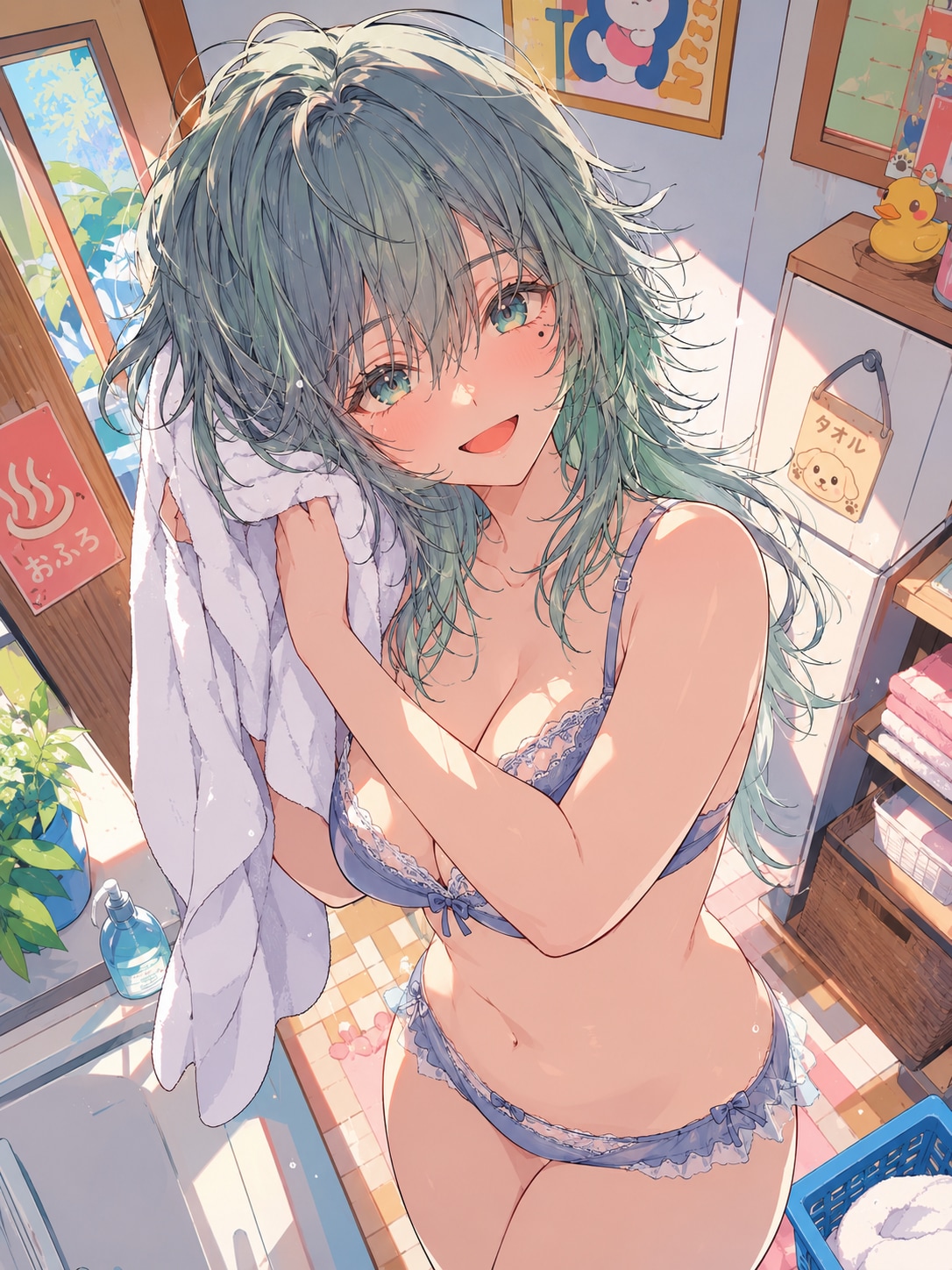 潤花（うるか）ちゃんと温泉３