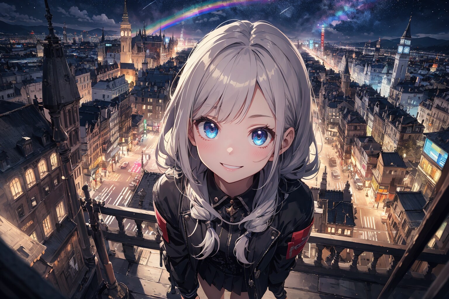 光り輝く街