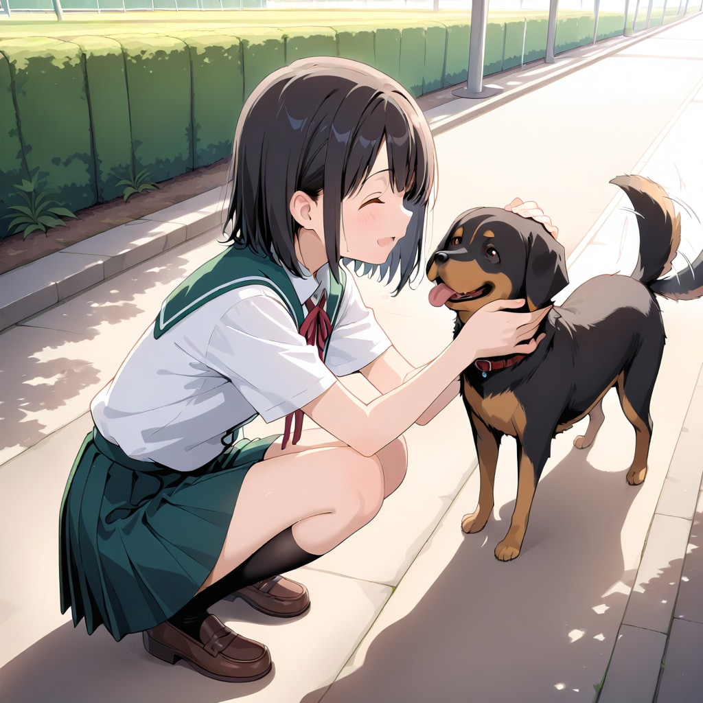 わんこと少女 | の人気AIイラスト・グラビア