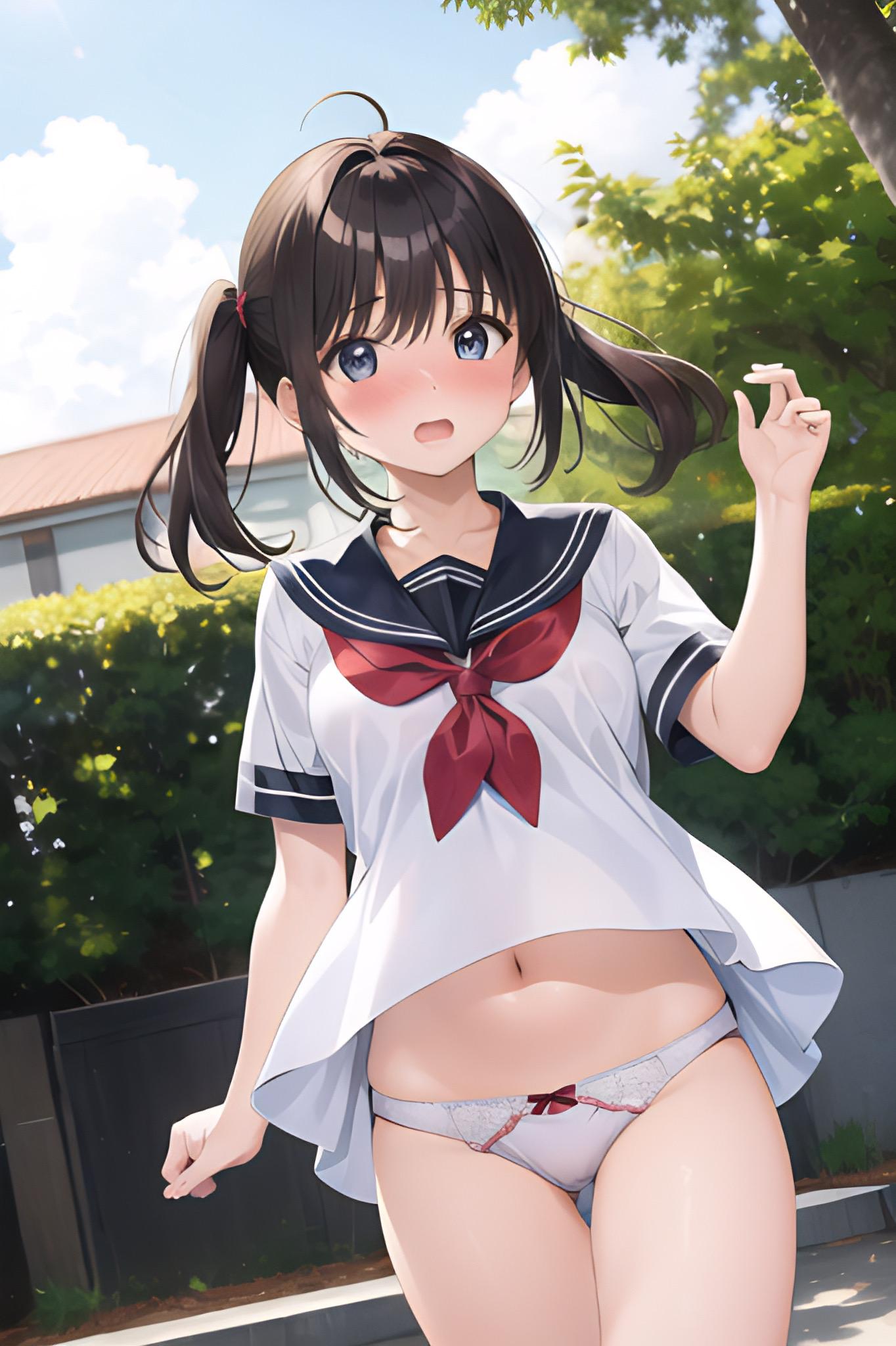 セーラー服とパンツ