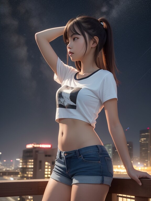 星空と少女