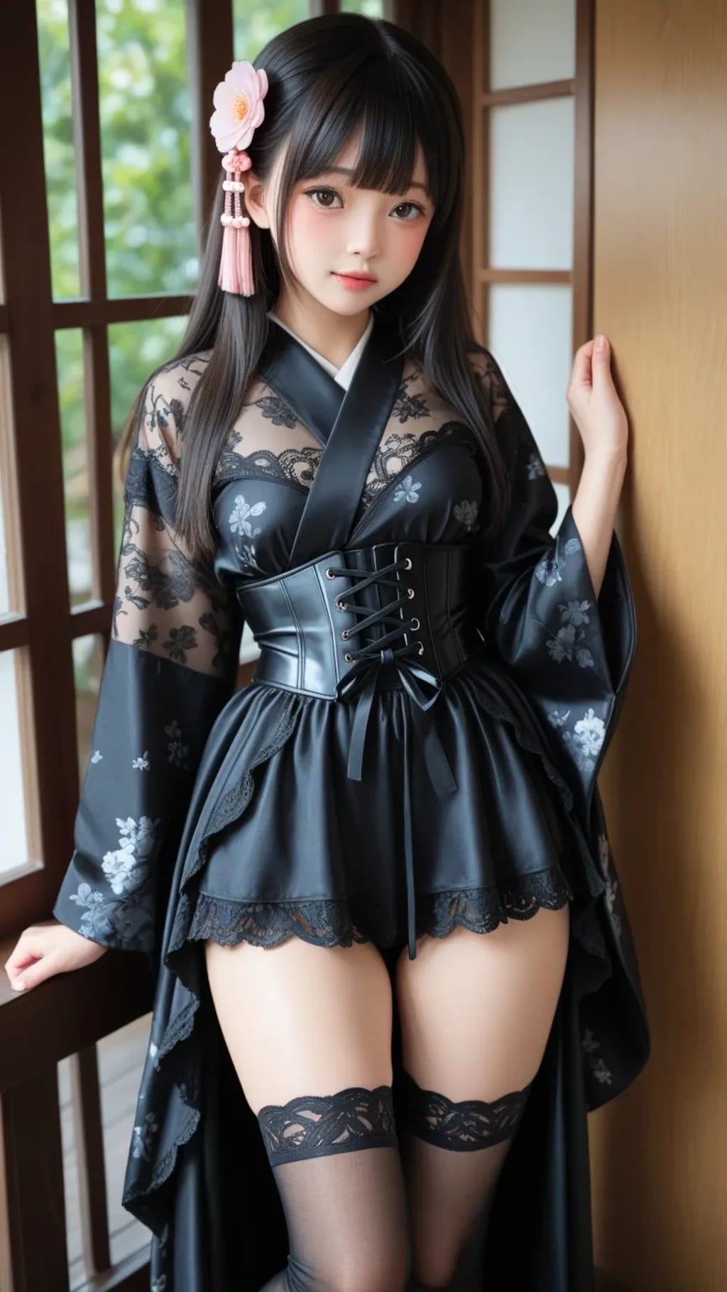 ロリータ振り袖コルセット帯002《SeaArt全年齢》