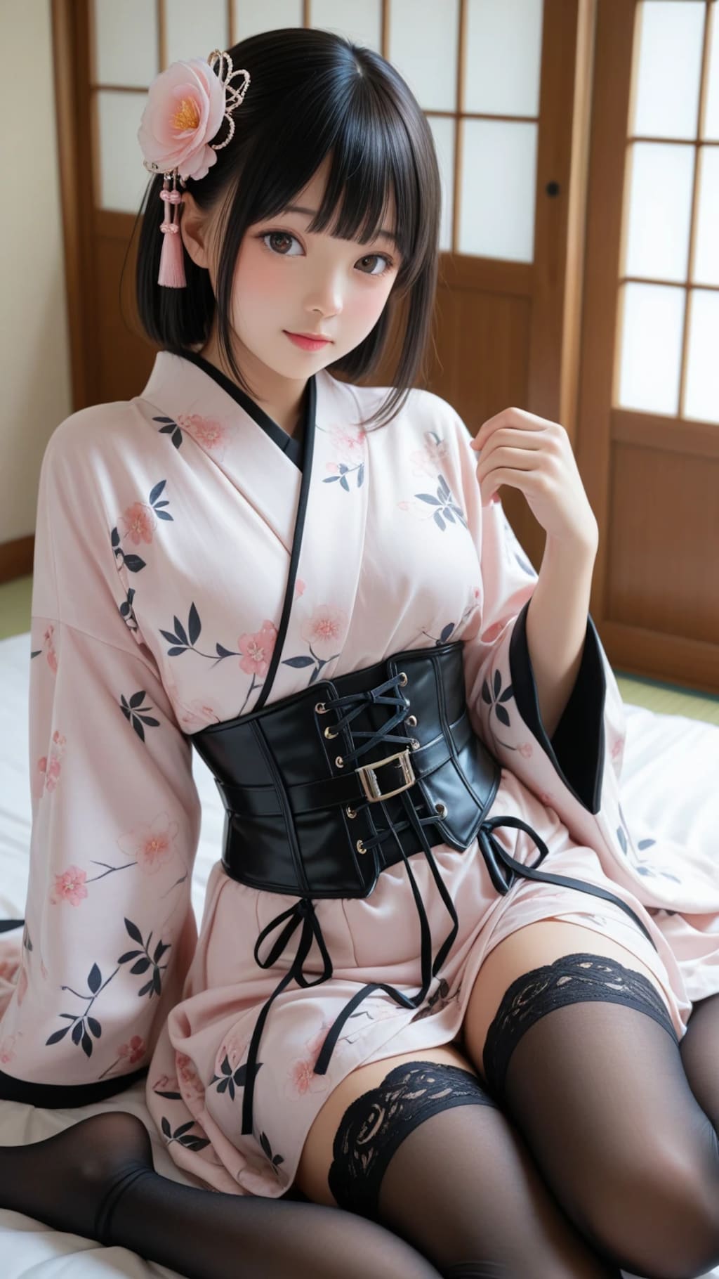 ロリータ振り袖コルセット帯002《SeaArt全年齢》