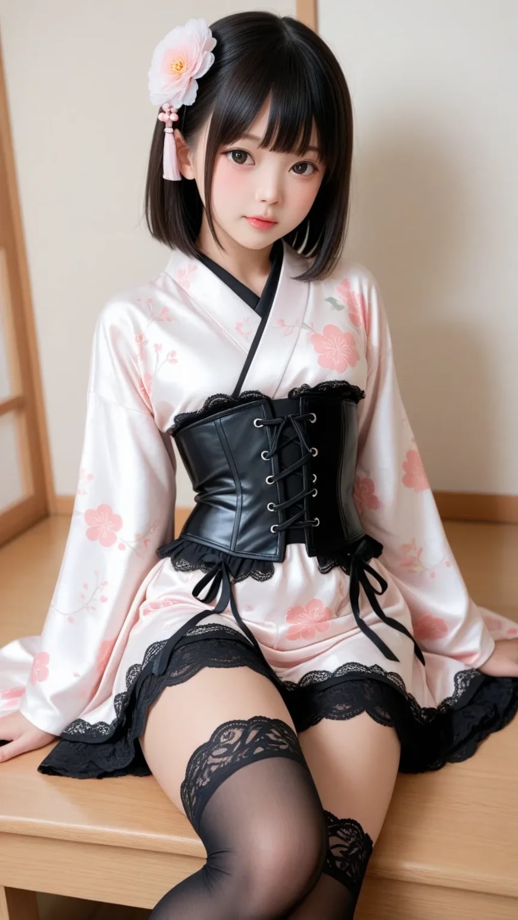 ロリータ振り袖コルセット帯002《SeaArt全年齢》