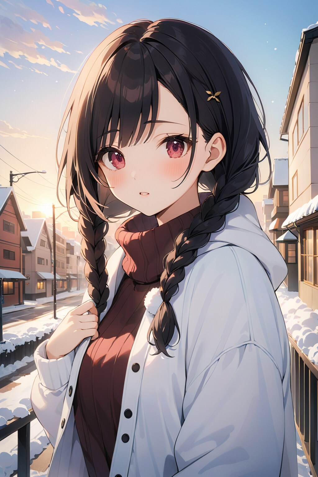 三つ編みツイン 女性24歳 | の人気AIイラスト・グラビア