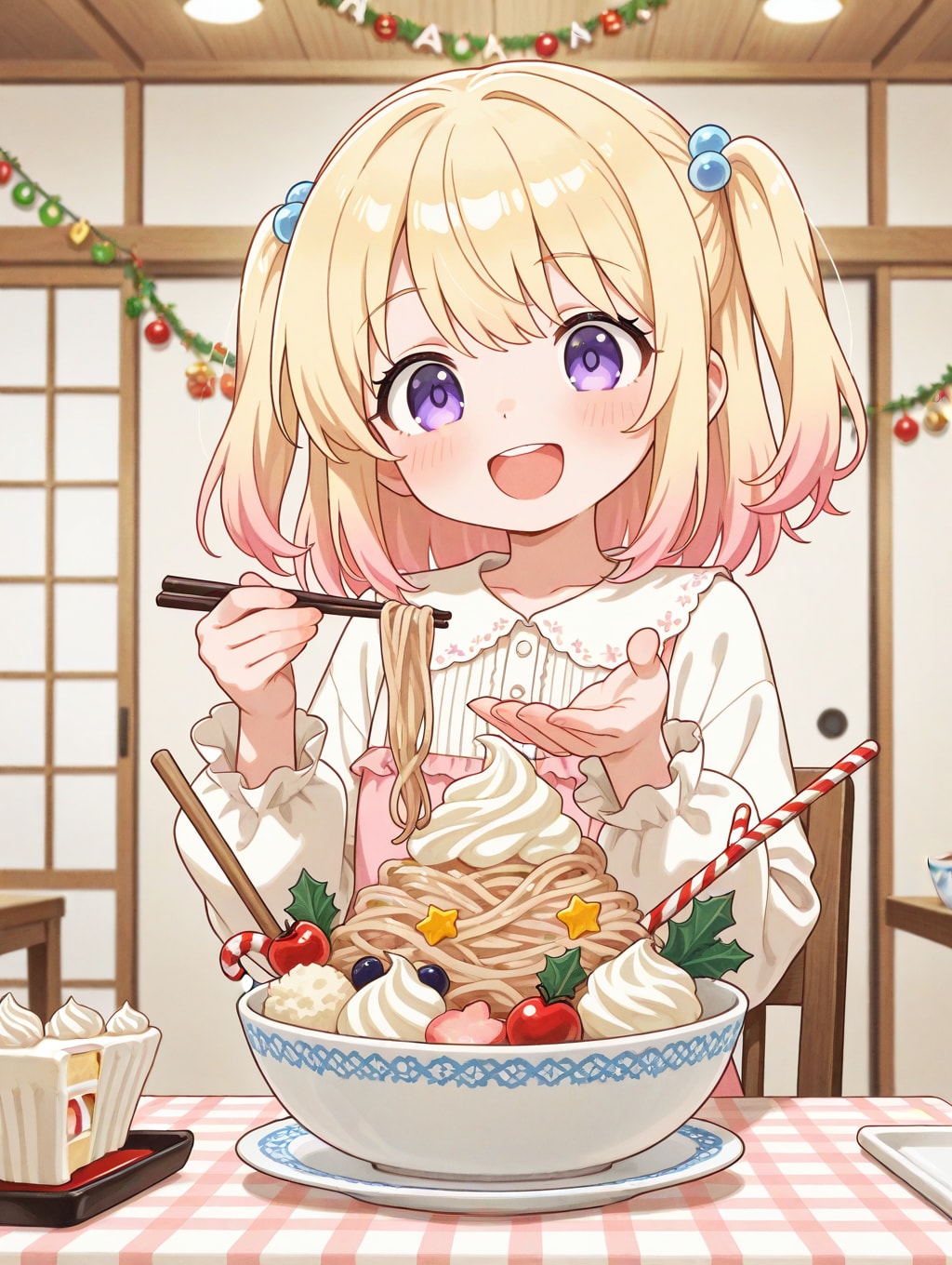 ラーメンにあふれるクリスマスの奇跡 | の人気AIイラスト・グラビア