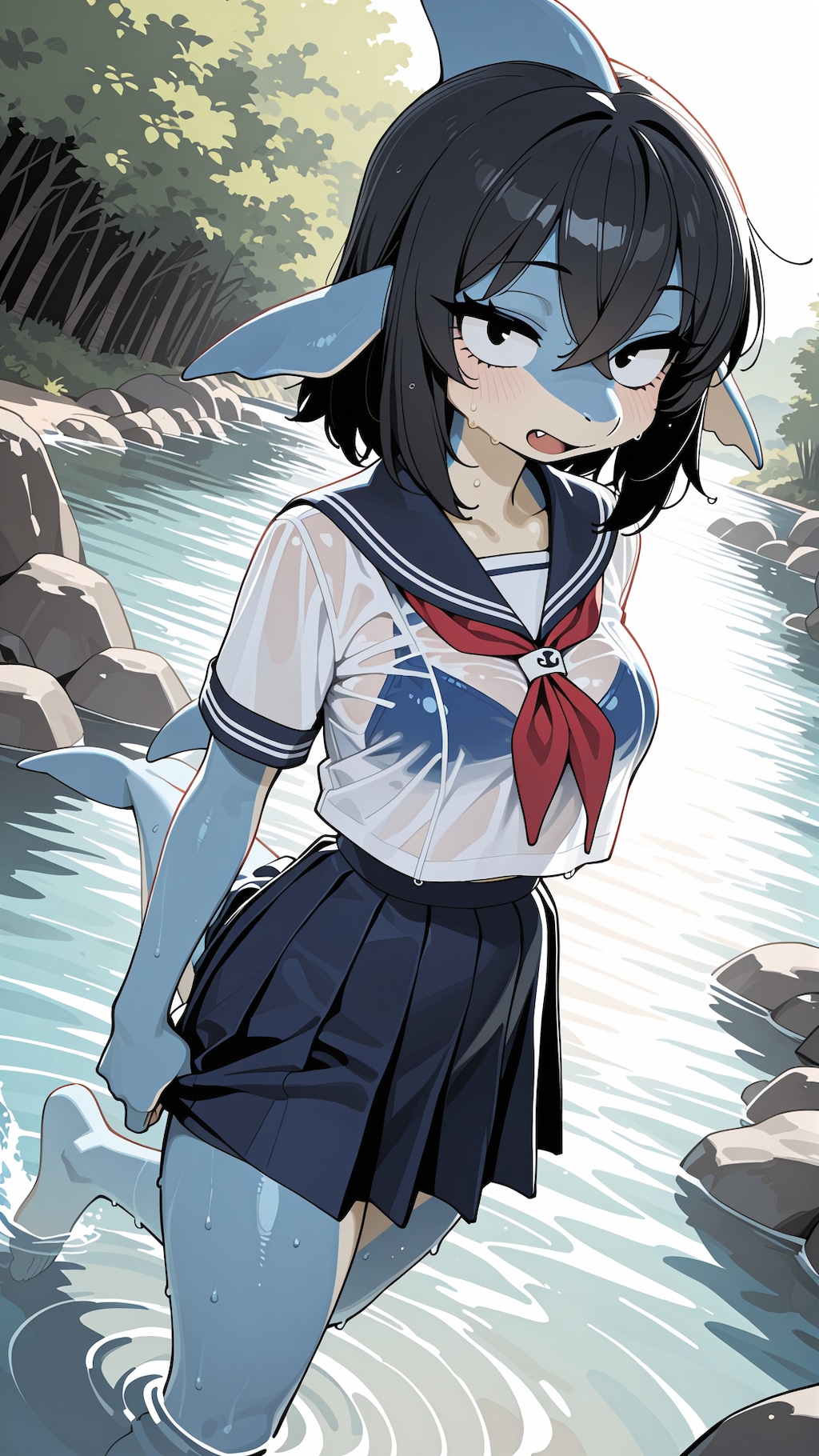 すぐ泳ぎたがる彼女