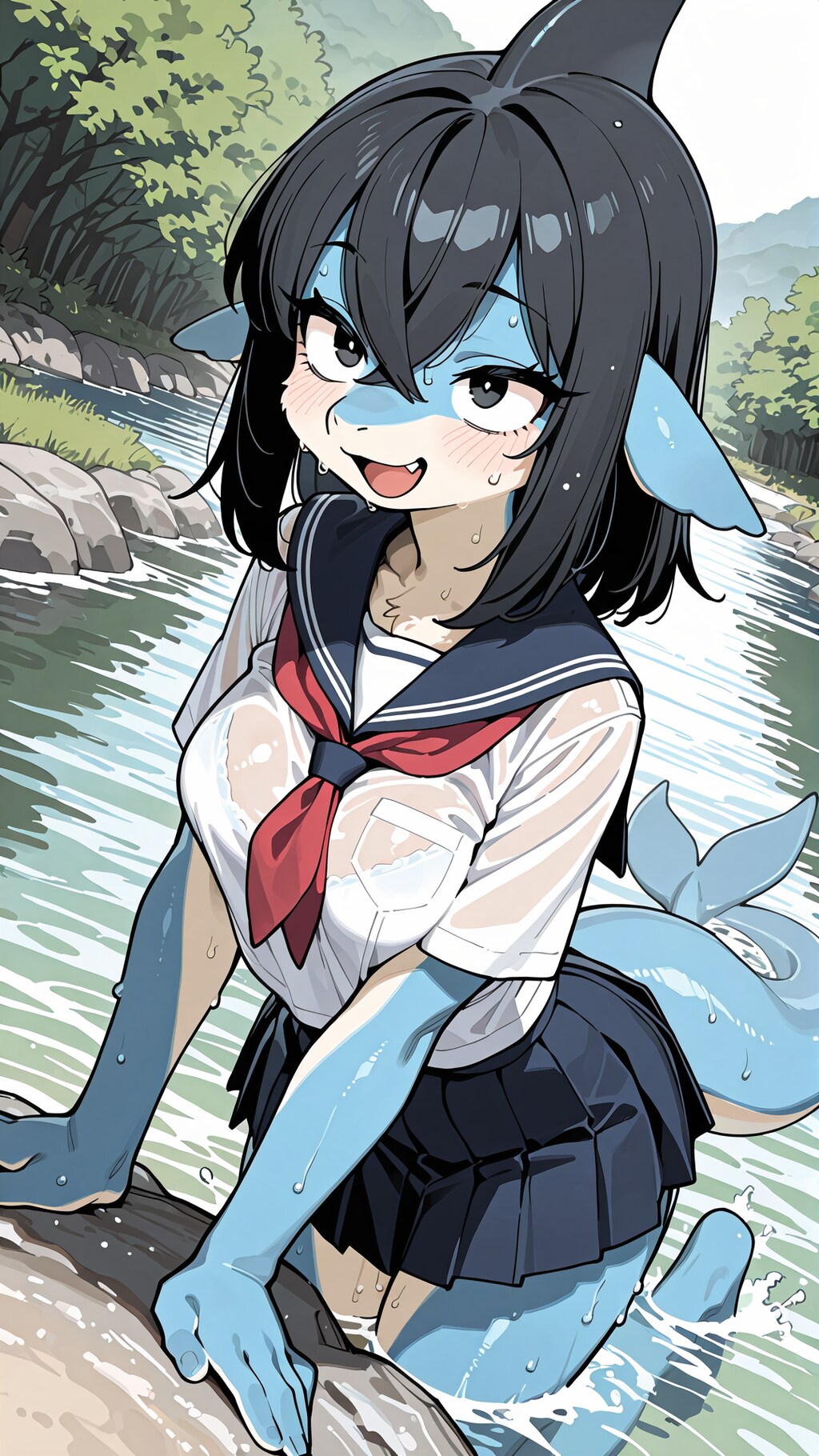 すぐ泳ぎたがる彼女