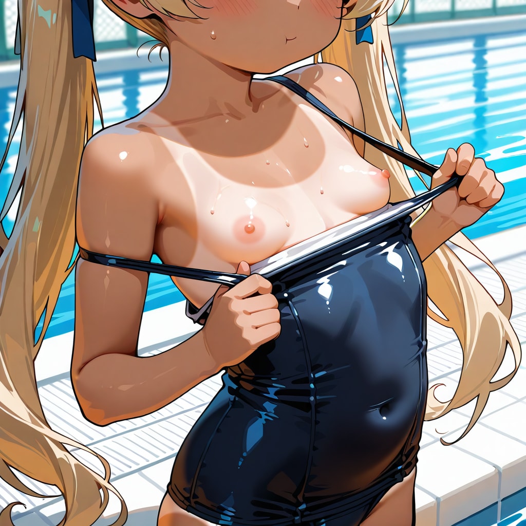 DRIP褐色日焼けスク水ちっぱい
