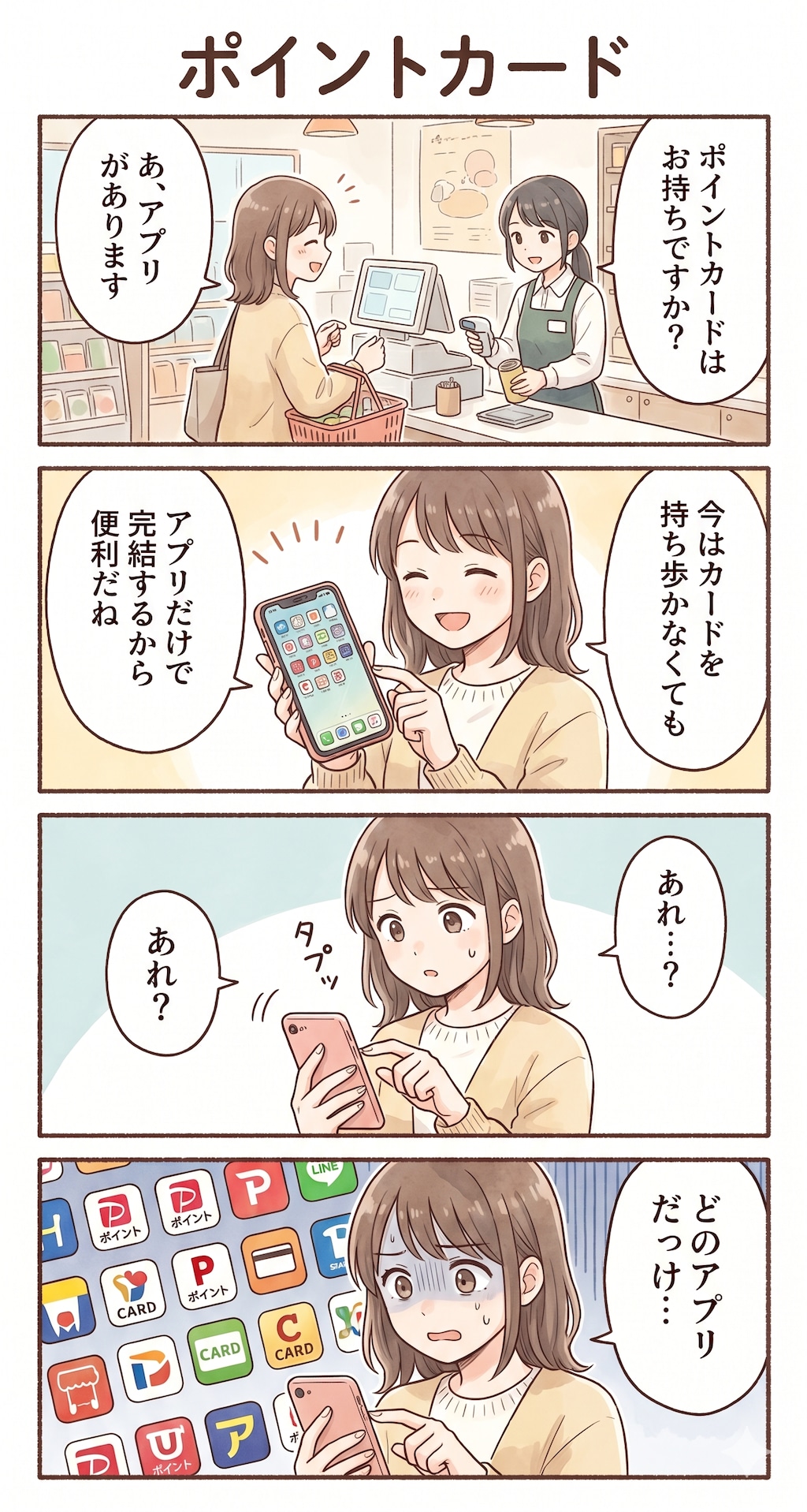 #34 ゆる日常4コマ「ポイントカード」