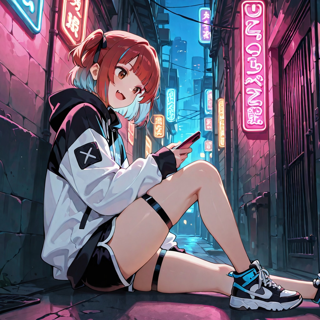 夜の路地裏ライブ配信