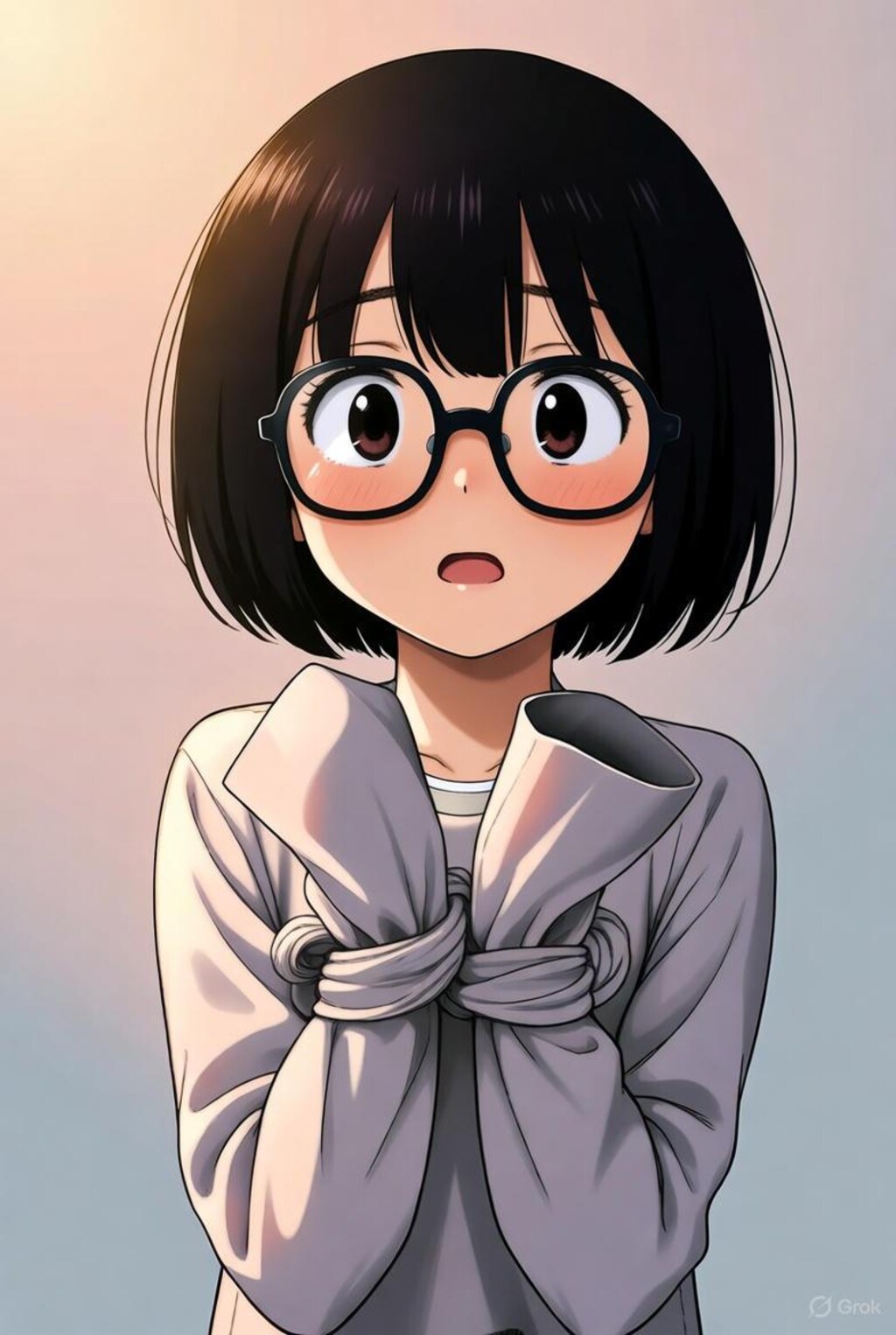 結ばれた萌え袖