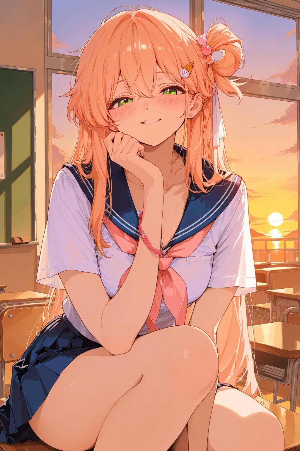 夕暮れの校舎