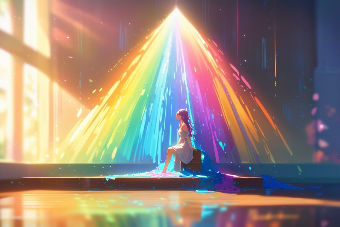 カラフルシャワー | の人気AIイラスト・グラビア