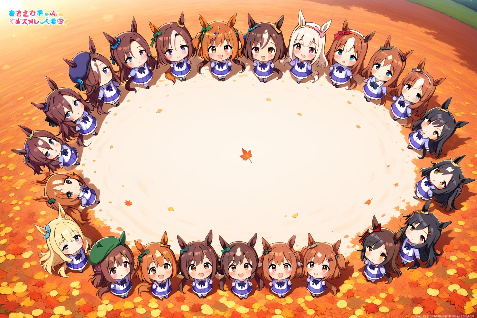 高い所からの撮影、ウマちびちゃん。 | の人気AIイラスト・グラビア