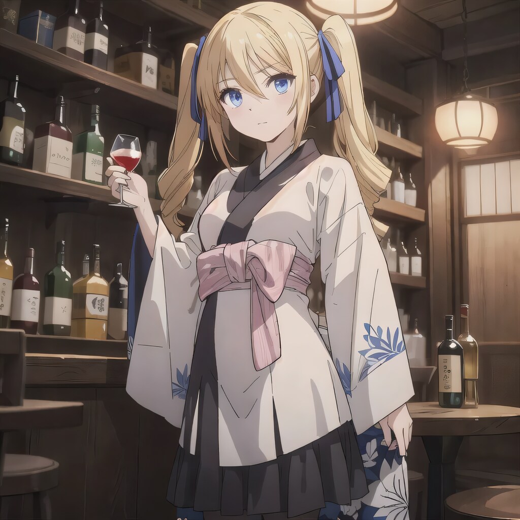 金髪ツインテで酒場の少女