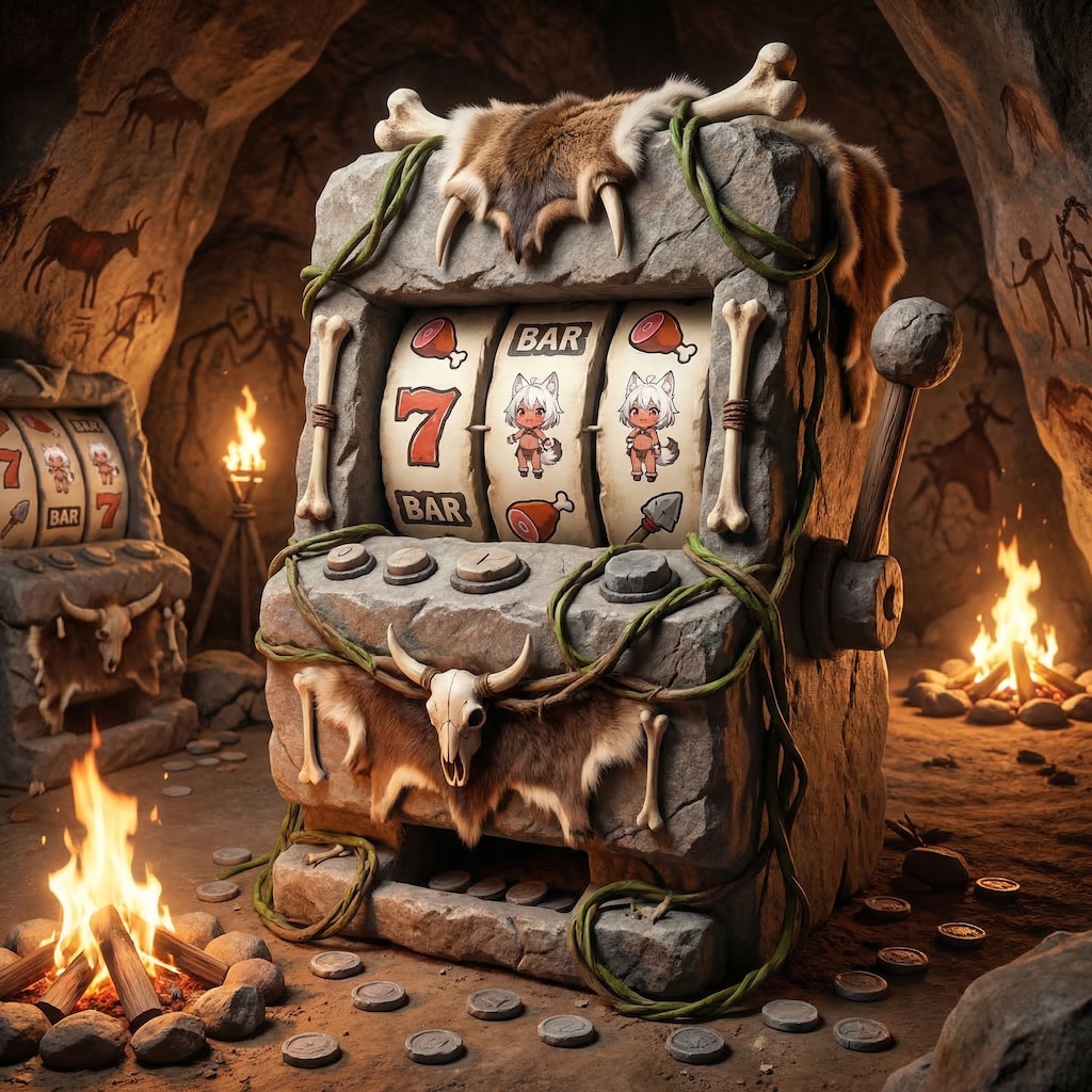 Pachislot machines of primitive era(wolf ear people)