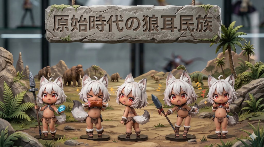 Pachislot machines of primitive era(wolf ear people)