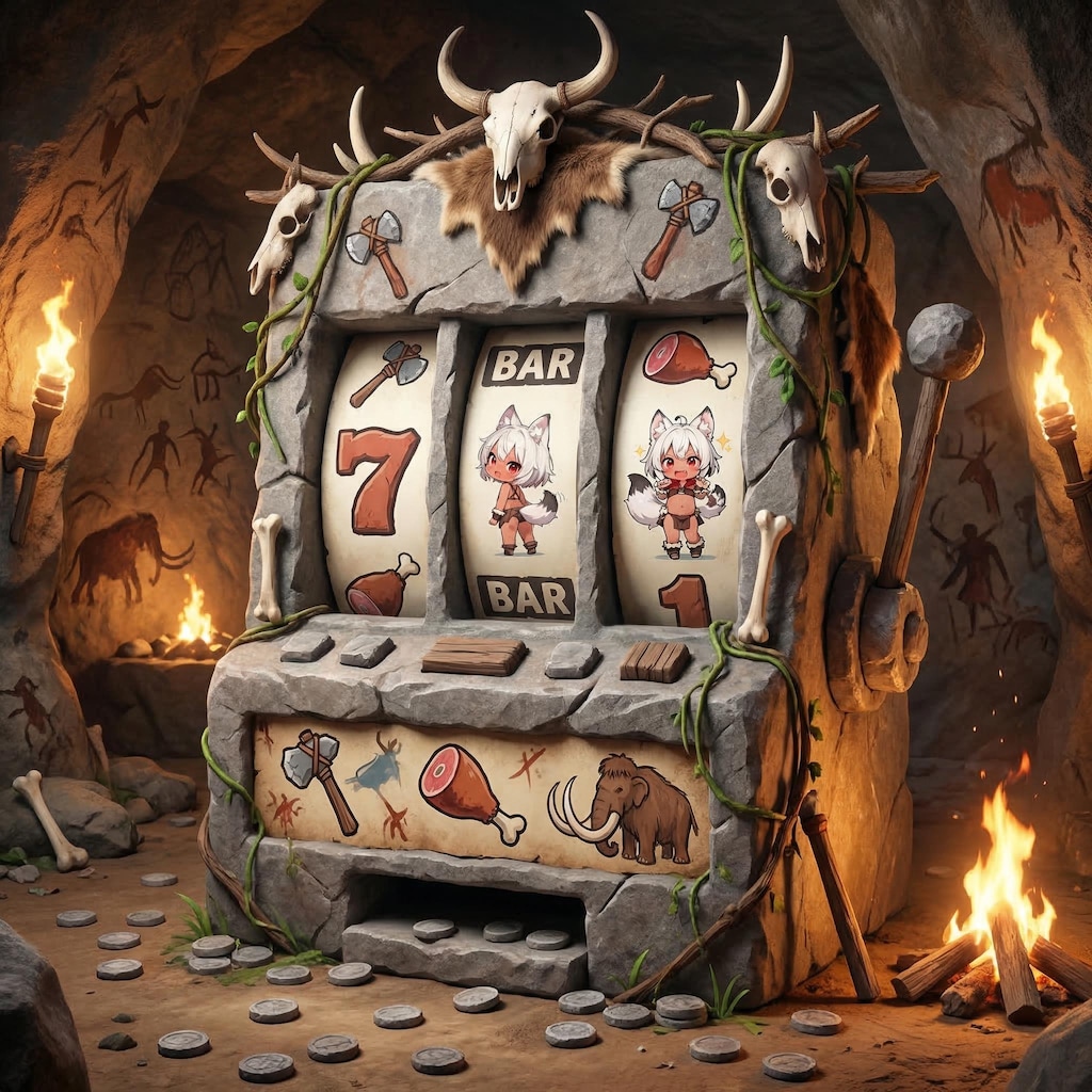 Pachislot machines of primitive era(wolf ear people)