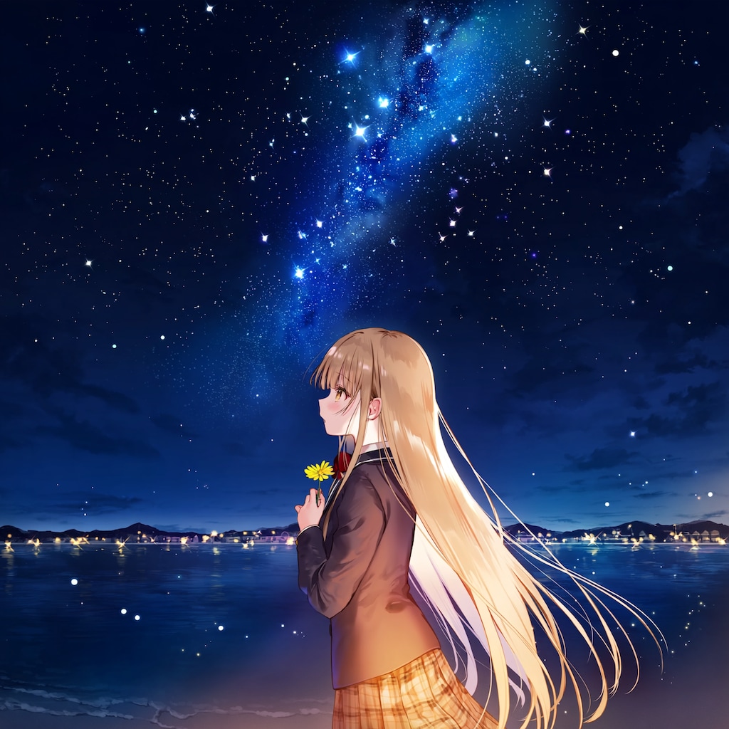 真昼と星空
