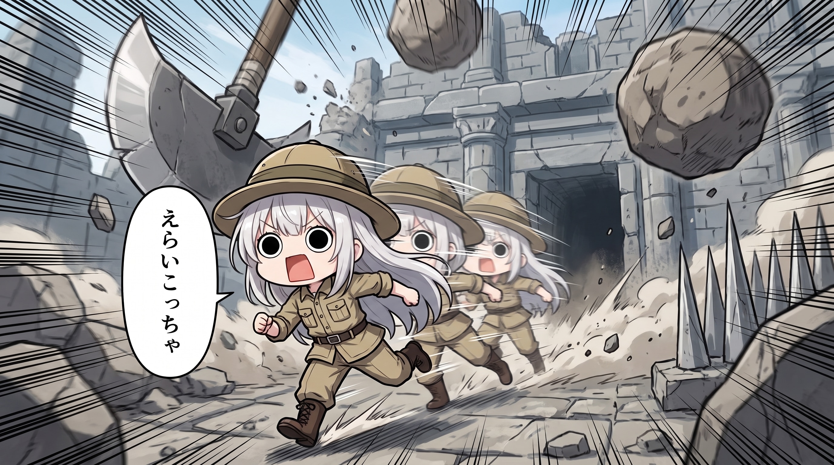 発動した罠を回避えらいこっちゃ嬢 | の人気AIイラスト・グラビア