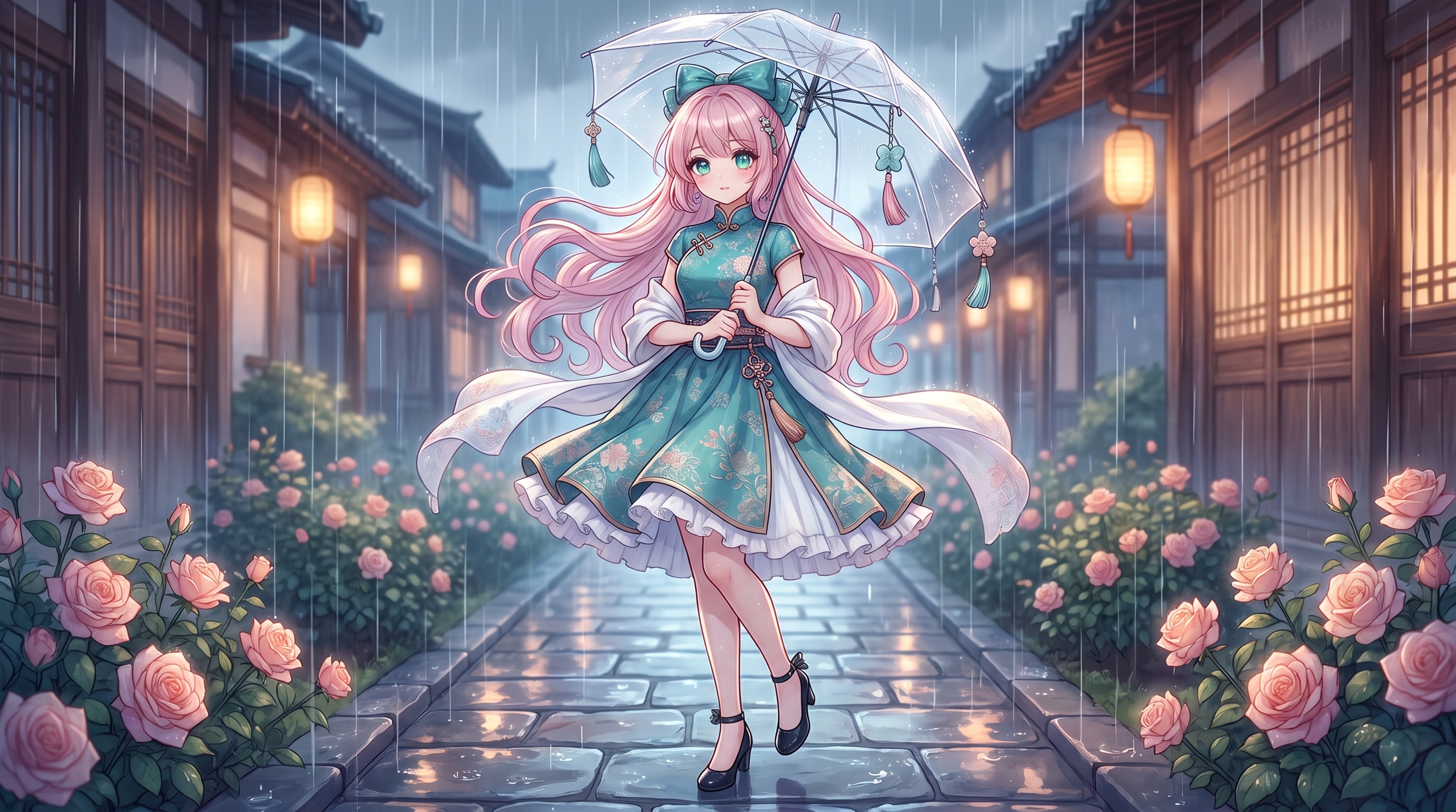 雨薔薇艶影