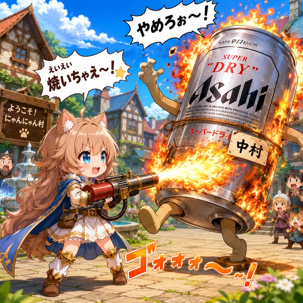 勇者が「やめろー！」と叫ぶ中村が焼き払われるイベント