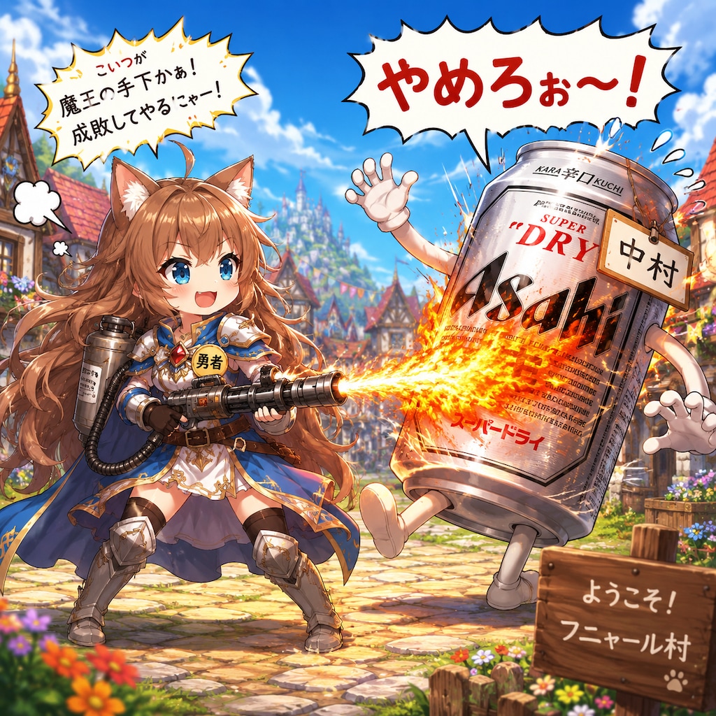 勇者が「やめろー！」と叫ぶ中村が焼き払われるイベント