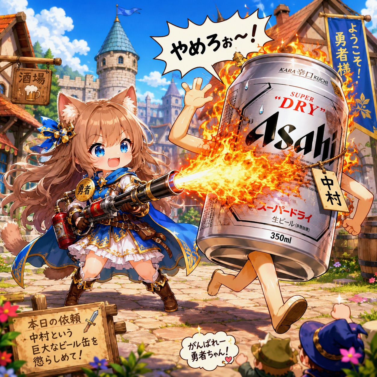 勇者が「やめろー！」と叫ぶ中村が焼き払われるイベント | の人気AIイラスト・グラビア
