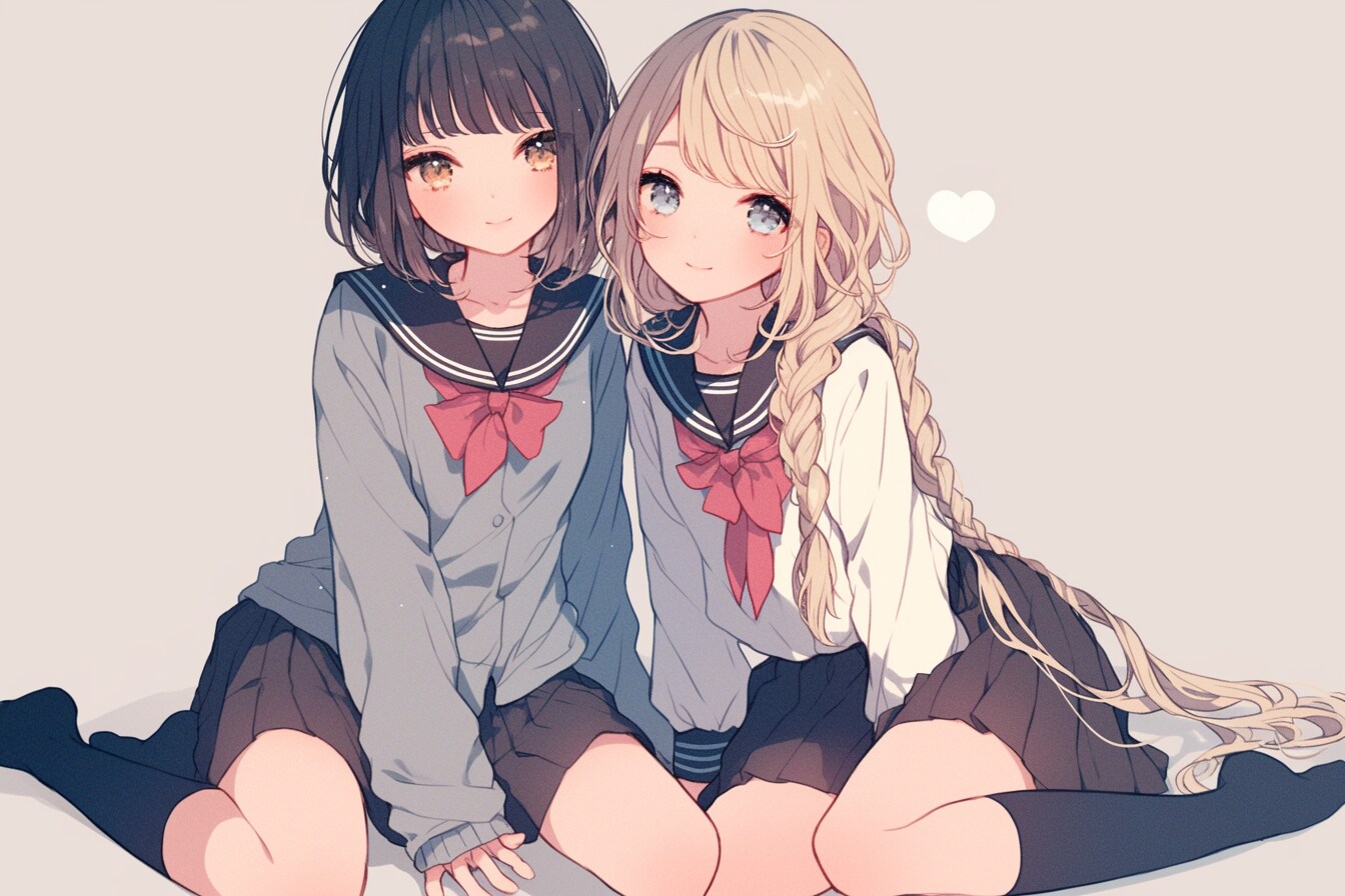 二人のJK274 | の人気AIイラスト・グラビア