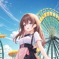 遊園地の女の子 3枚目