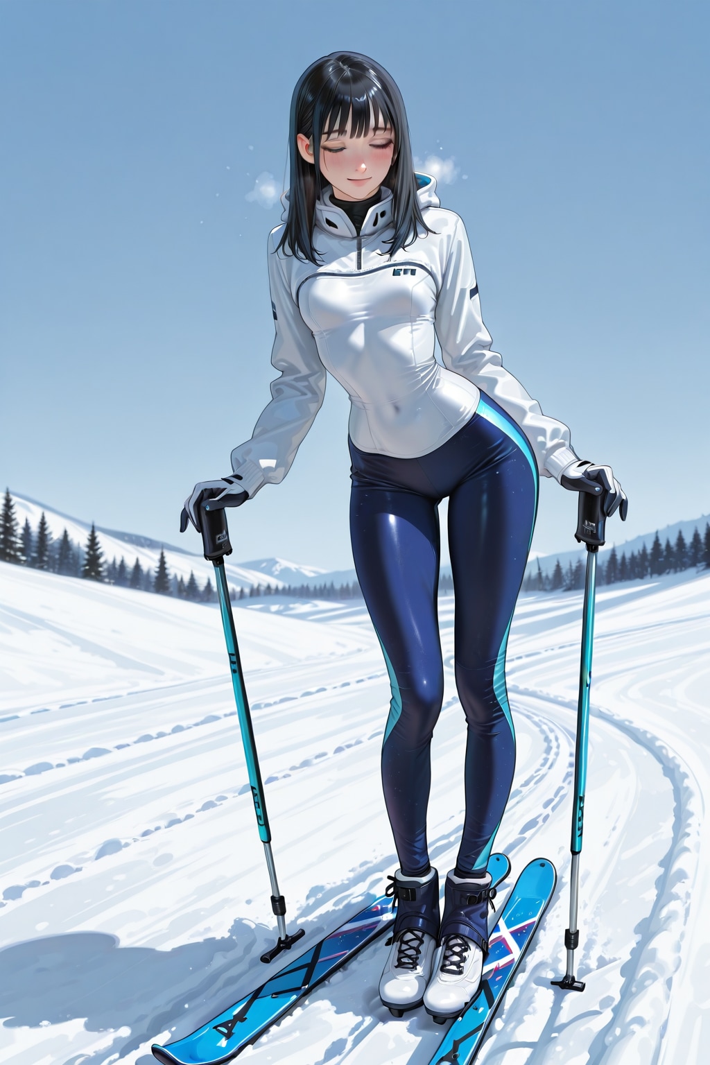 スキーを楽しむ