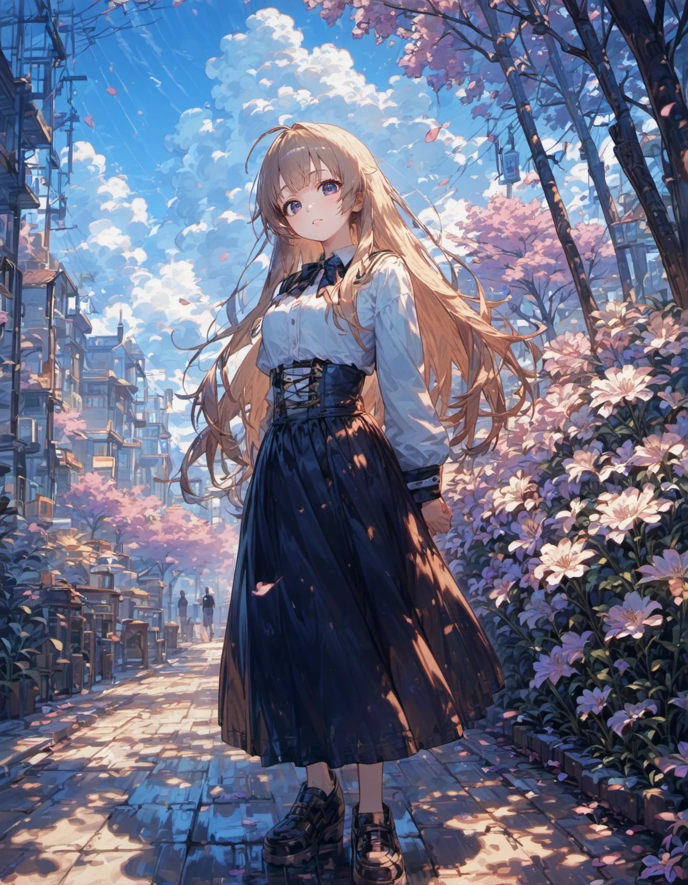 The Street Where Spring Stayed | の人気AIイラスト・グラビア