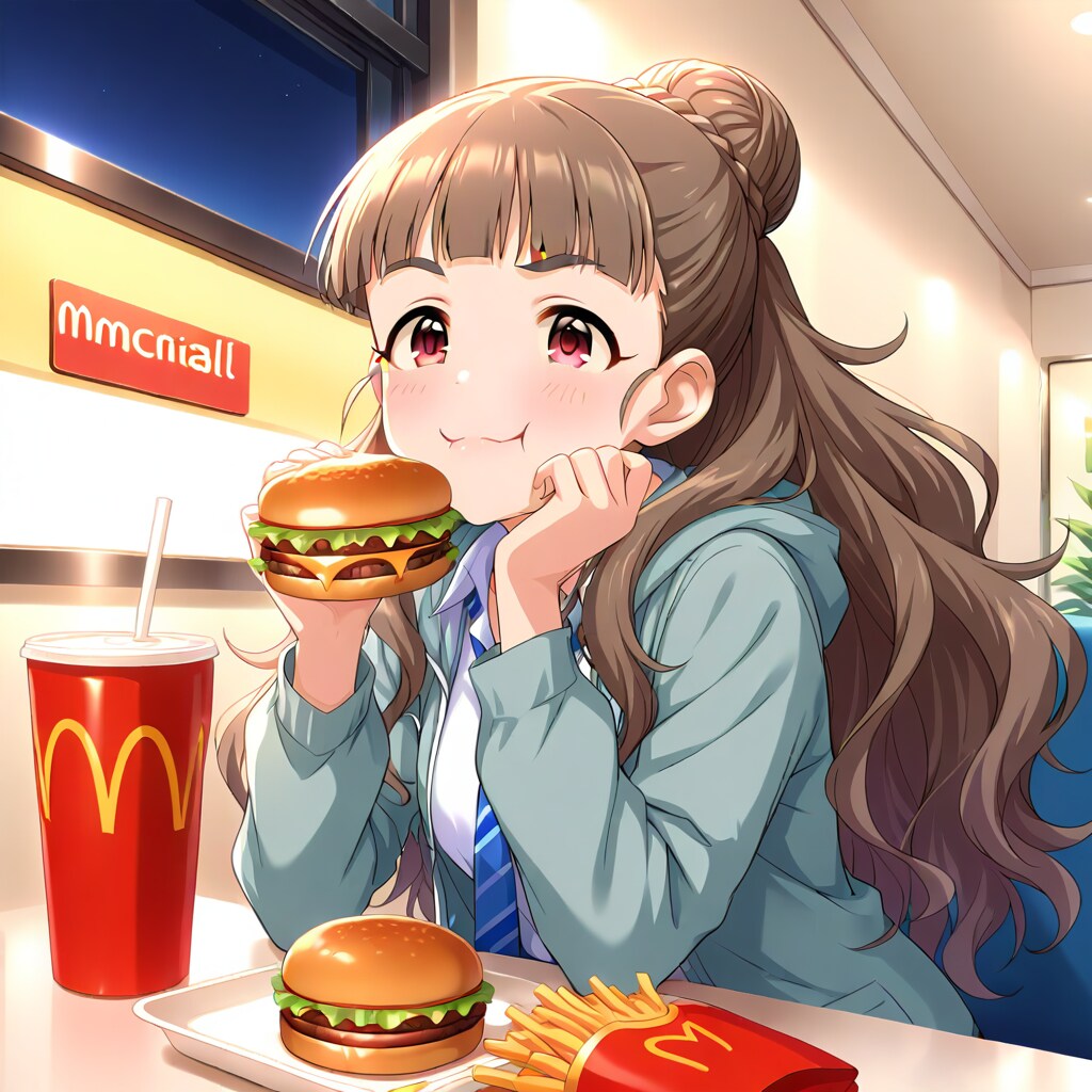 【某ックでハンバーガーを・・・】渋谷凛ちゃん,神谷奈緒ちゃん,北条加蓮ちゃん