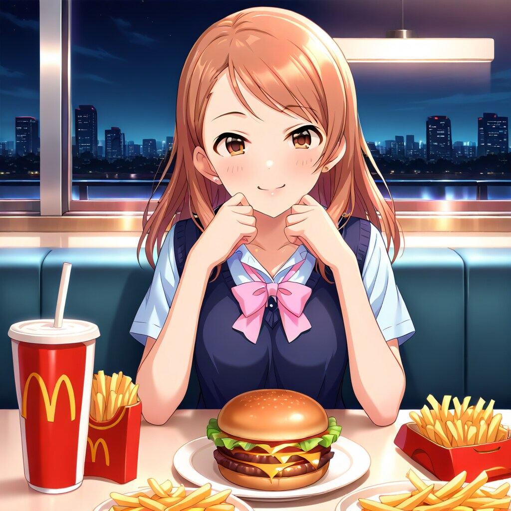 【某ックでハンバーガーを・・・】渋谷凛ちゃん,神谷奈緒ちゃん,北条加蓮ちゃん