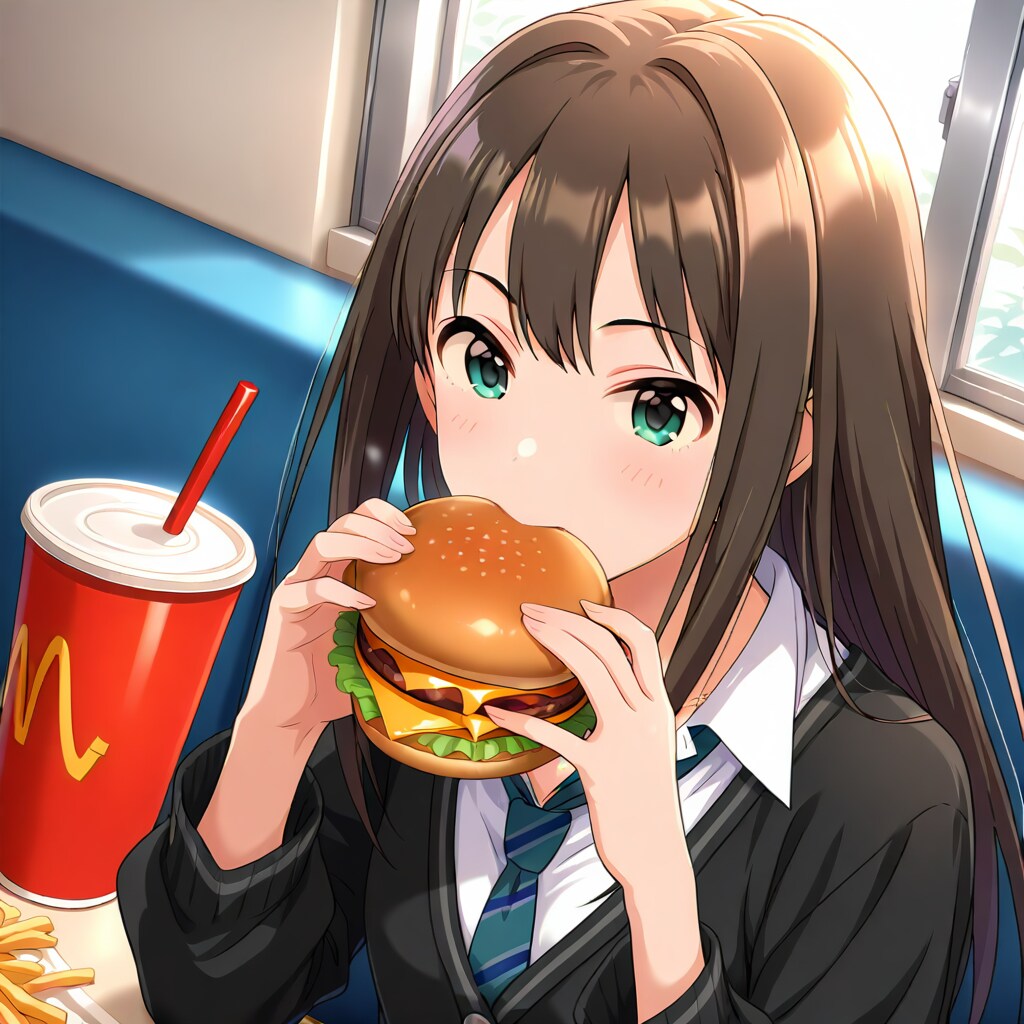 【某ックでハンバーガーを・・・】渋谷凛ちゃん,神谷奈緒ちゃん,北条加蓮ちゃん