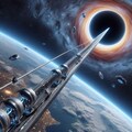 前半がブラックホールで宇宙エレベーター、後半ホワイトホールて宇宙エレベーター 7枚目