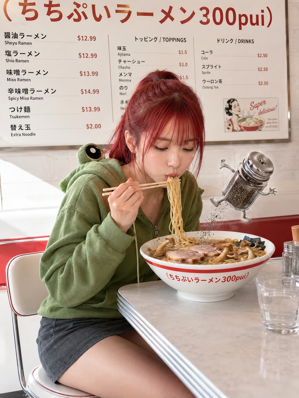 ラーメンを食べる人