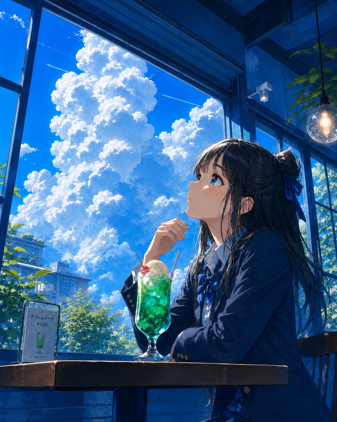 夏雲を待つ午後、クリームソーダを添えて。