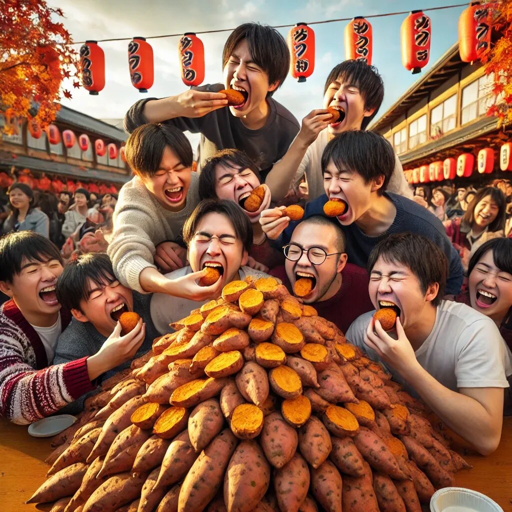 焼き芋早食い大会