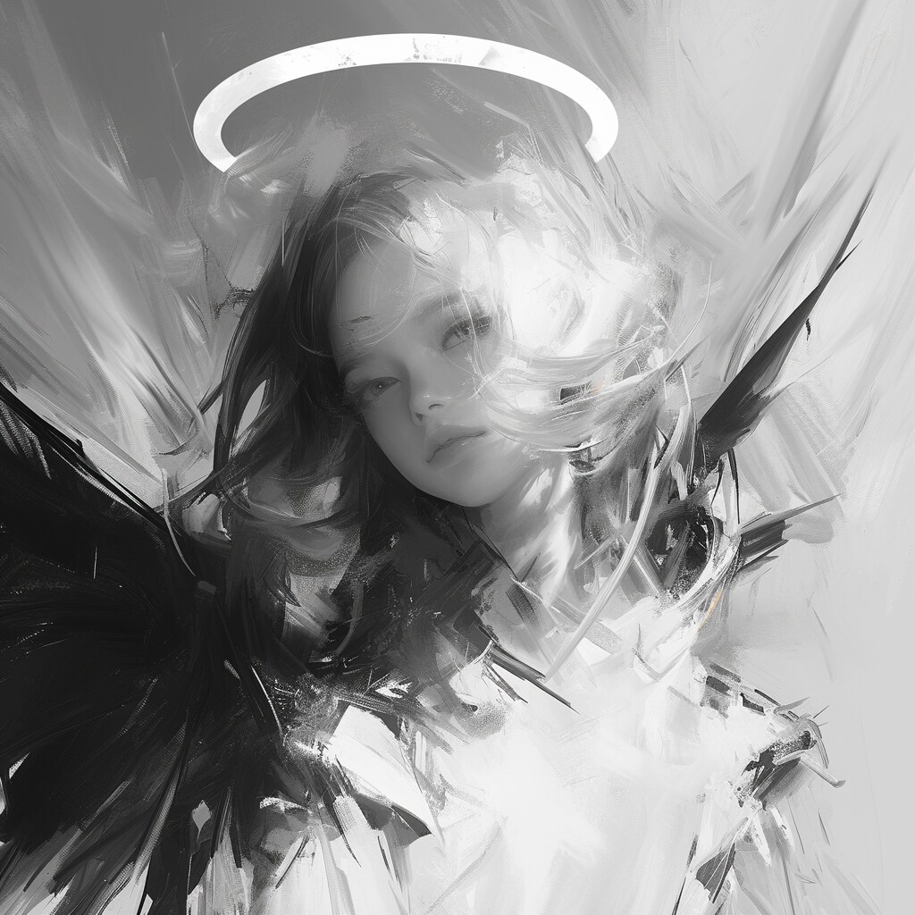 天使　モノクローム