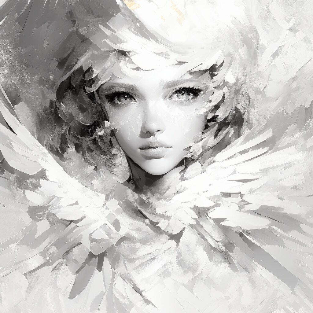 天使　モノクローム