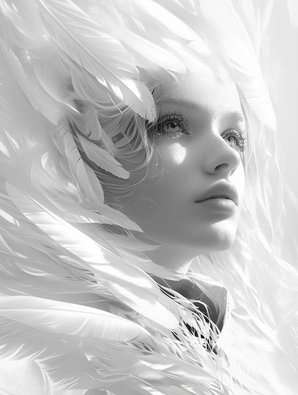 天使　モノクローム