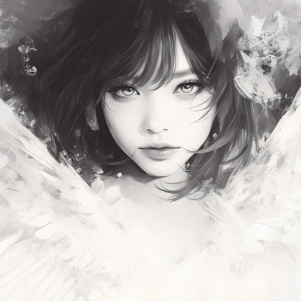 天使　モノクローム