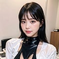 横あみあみ黒レオタードLoraでポロリ 2枚目